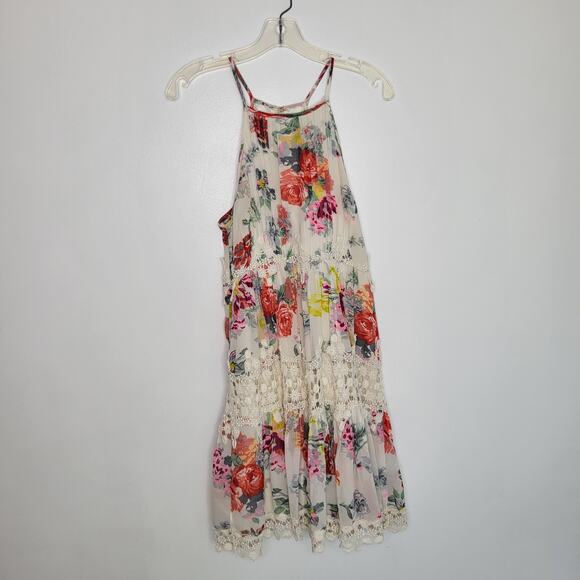 Anthropologie Ranna Gill Kalia Floral Dress Ivory Crochet Lace Women Small - Picture 11 of 15